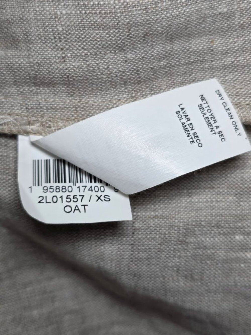 Karen Kane Sleeveless Linen Shirtdress Oat XS - Picture 10 of 10